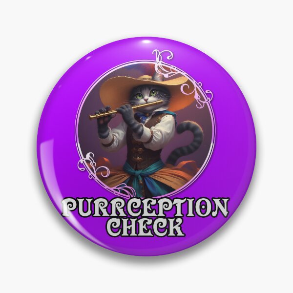Item preview, Purrception Check designed and sold by Saving Throw Designs.