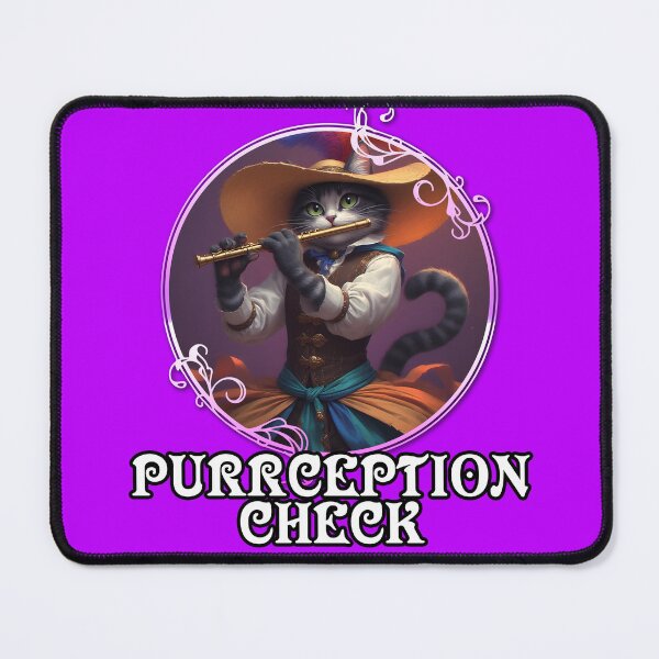 Item preview, Purrception Check designed and sold by Saving Throw Designs.