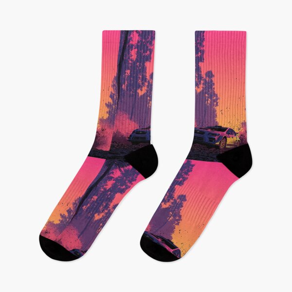 Item preview, Sunset gradient backdrop with rally cars in action Art Inspired By Nature And The Active Outdoors designed and sold by CDC40.