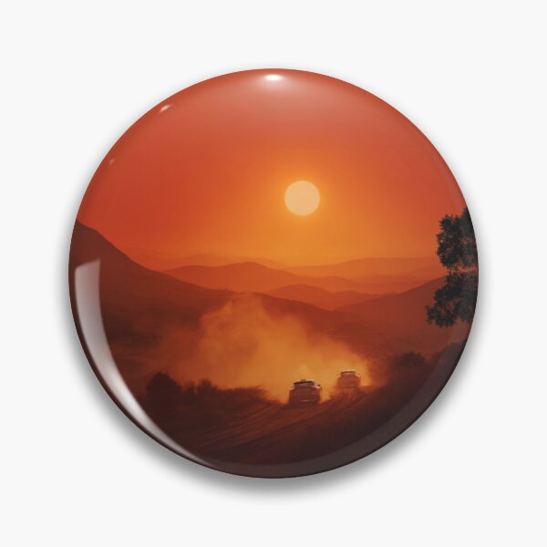 Item preview, Sunset gradient backdrop with rally cars in action Art Inspired By Nature And The Active Outdoors designed and sold by CDC40.