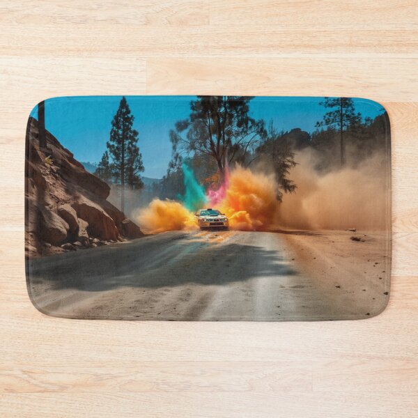 Item preview, Rally car kicking up splashes of colour during a race Art Inspired By Nature And The Active Outdoors designed and sold by CDC40.