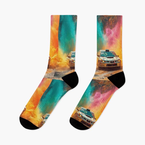 Item preview, Rally car kicking up splashes of colour during a race Art Inspired By Nature And The Active Outdoors designed and sold by CDC40.