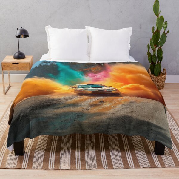 Item preview, Rally car kicking up splashes of colour during a race Art Inspired By Nature And The Active Outdoors designed and sold by CDC40.