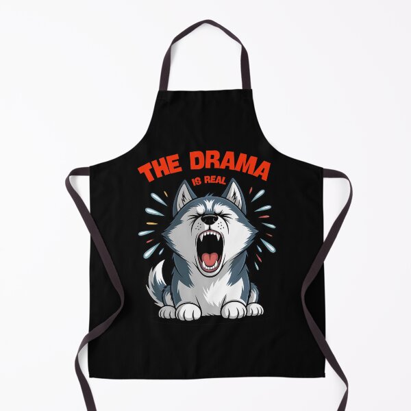 Item preview, The Drama Is Real Funny Husky Wolf Yelling Art designed and sold by BlizzStyle.