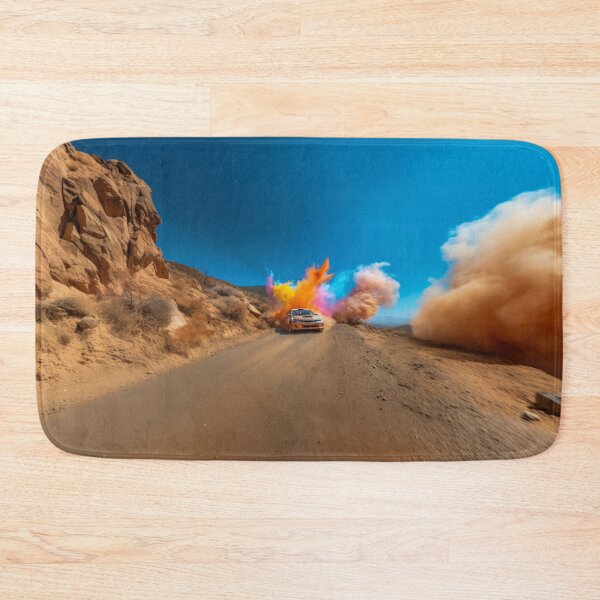 Item preview, Rally car kicking up splashes of colour during a race Art Inspired By Nature And The Active Outdoors designed and sold by CDC40.