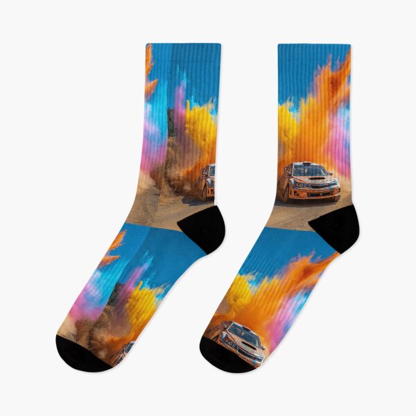 Item preview, Rally car kicking up splashes of colour during a race Art Inspired By Nature And The Active Outdoors designed and sold by CDC40.
