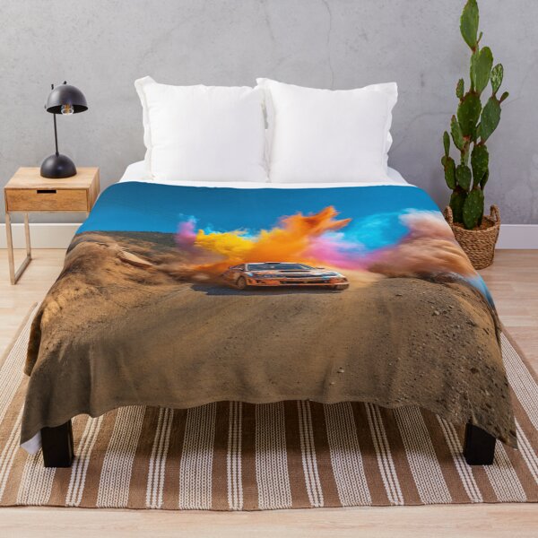 Item preview, Rally car kicking up splashes of colour during a race Art Inspired By Nature And The Active Outdoors designed and sold by CDC40.