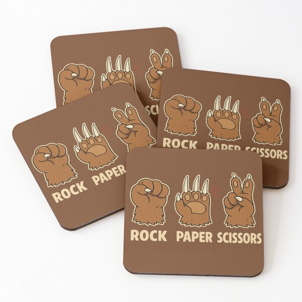 Item preview, Rock Paper Scissors Bear Paws | Funny Animal Humor Design designed and sold by TrackinDaTrends.