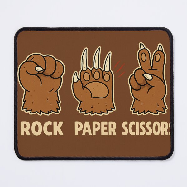 Item preview, Rock Paper Scissors Bear Paws | Funny Animal Humor Design designed and sold by TrackinDaTrends.