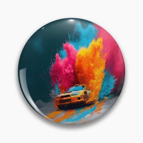 Item preview, Rally car kicking up splashes of colour during a race Art Inspired By Nature And The Active Outdoors designed and sold by CDC40.
