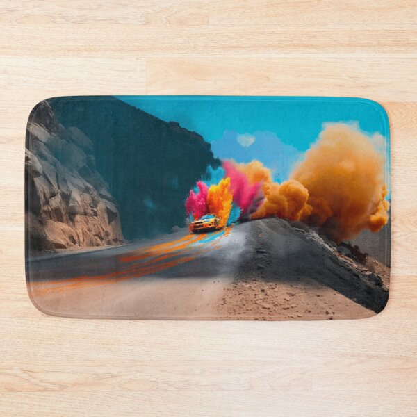 Item preview, Rally car kicking up splashes of colour during a race Art Inspired By Nature And The Active Outdoors designed and sold by CDC40.