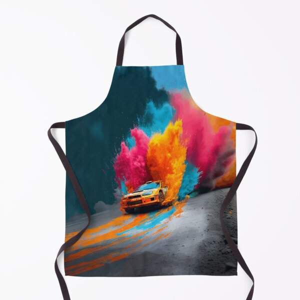 Item preview, Rally car kicking up splashes of colour during a race Art Inspired By Nature And The Active Outdoors designed and sold by CDC40.