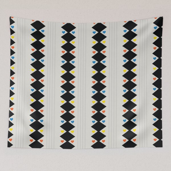 Item preview, Modern Argyle Stripe Pattern with Hearts designed and sold by VintageStyle.