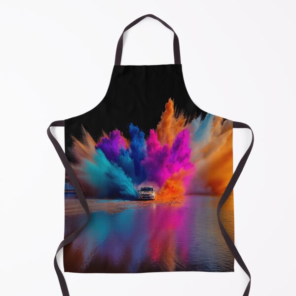 Item preview, Rally car kicking up splashes of colour during a race Art Inspired By Nature And The Active Outdoors designed and sold by CDC40.