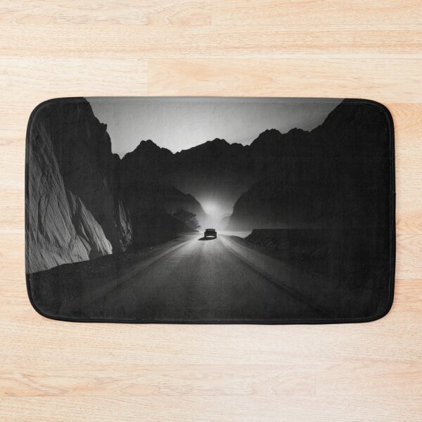 Item preview, Monochrome silhouette of a rally car against a neon-lit landscape Art Inspired By Nature And The Active Outdoors designed and sold by CDC40.