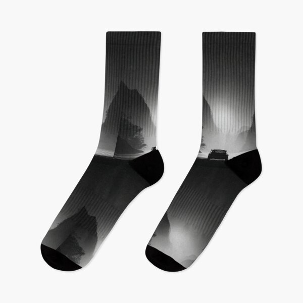 Item preview, Monochrome silhouette of a rally car against a neon-lit landscape Art Inspired By Nature And The Active Outdoors designed and sold by CDC40.