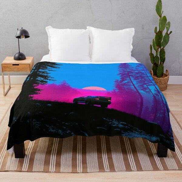 Item preview, Monochrome silhouette of a rally car against a neon-lit landscape Art Inspired By Nature And The Active Outdoors designed and sold by CDC40.