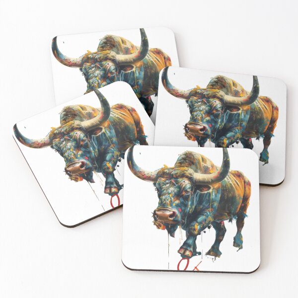 Item preview, Colorful Zodiac Ox | Chinese Horoscope Animal | 3D Paint Splash Style designed and sold by AlexLineArt.