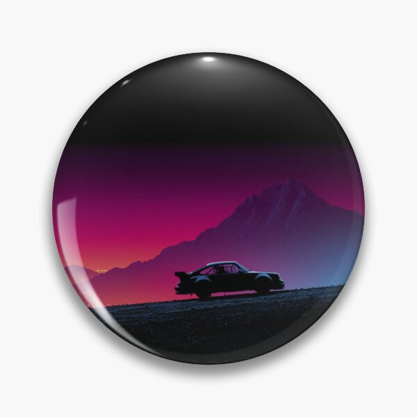 Item preview, Monochrome silhouette of a rally car against a neon-lit landscape Art Inspired By Nature And The Active Outdoors designed and sold by CDC40.