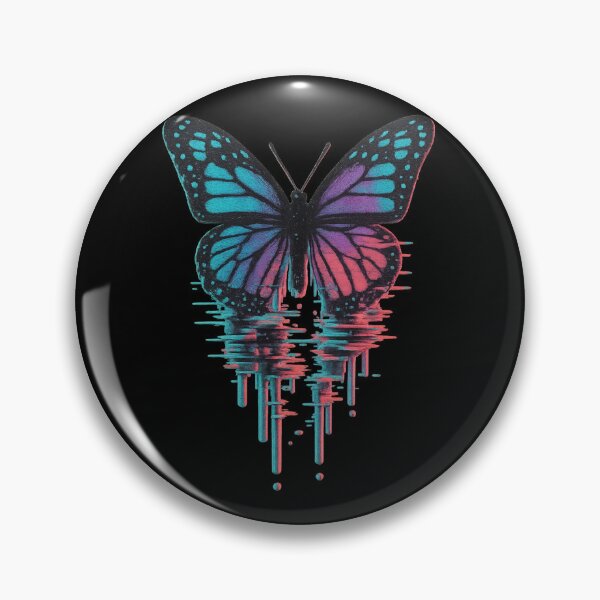 Item preview, Glitched Butterfly – Neon Distortion Digital Aesthetic designed and sold by OnPointOutfits.