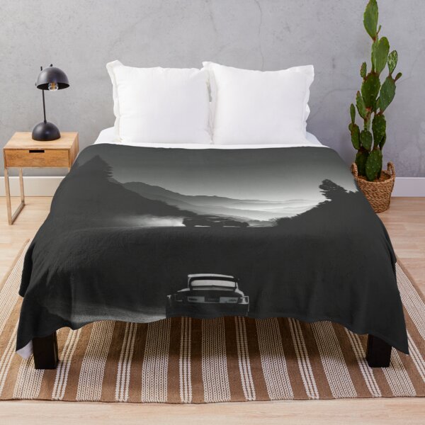 Item preview, Monochrome silhouette of a rally car against a neon-lit landscape Art Inspired By Nature And The Active Outdoors designed and sold by CDC40.