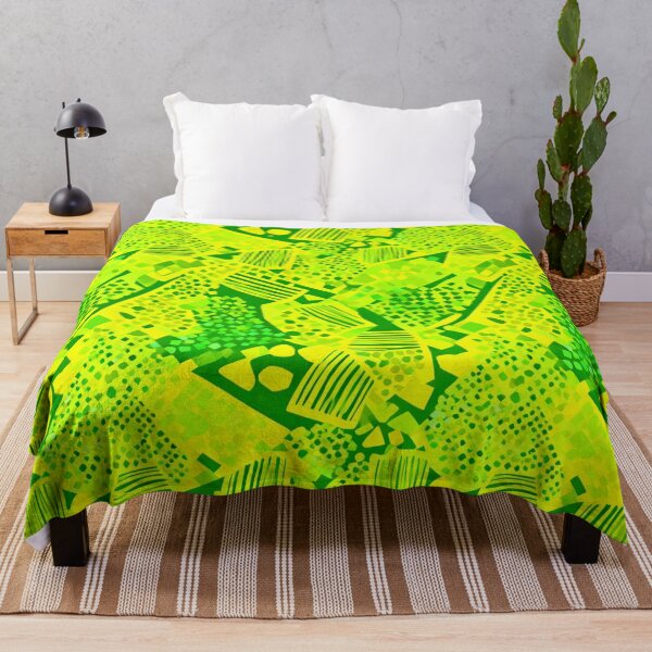 Aperçu de l'œuvre Motif abstrait vert néon et jaune créée et vendue par Simplybe1.