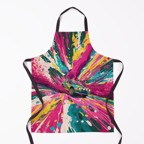 Item preview, Psychedelic twist on a rally car scene with bold colors and abstract shapes Art Inspired By Nature And The Active Outdoors designed and sold by CDC40.