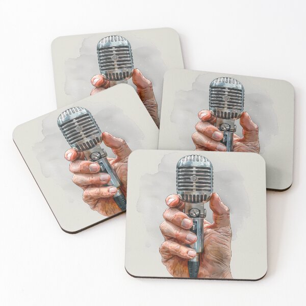 Item preview, Hand Held Vintage Microphone designed and sold by LinaDesign Store.