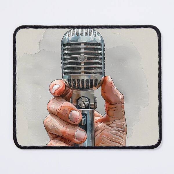 Item preview, Hand Held Vintage Microphone designed and sold by LinaDesign Store.