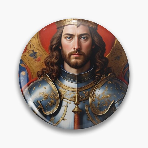 Item preview, Ornate portrait of  King Arthur of Camelot from the Arthurian Legends designed and sold by Vintage Designs +.