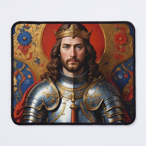 Item preview, Ornate portrait of  King Arthur of Camelot from the Arthurian Legends designed and sold by Vintage Designs +.