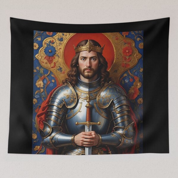 Item preview, Ornate portrait of  King Arthur of Camelot from the Arthurian Legends designed and sold by Vintage Designs +.