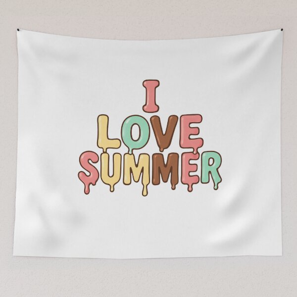 Item preview, I Love Summer – Ice Cream Drip Letters designed and sold by GeoWild Designs.