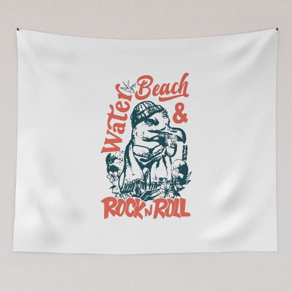 Item preview, Water, Beach and Rock n Roll; designed and sold by StickerApe.