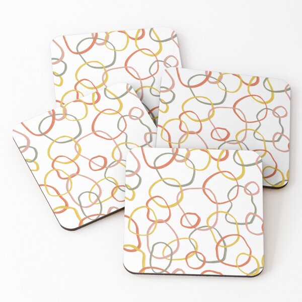 Item preview, Boho Abstract Organic Shapes Outline Pattern designed and sold by Farissa Designs.