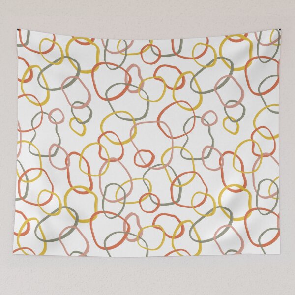 Item preview, Boho Abstract Organic Shapes Outline Pattern designed and sold by Farissa Designs.