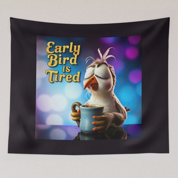 Item preview, Bird Memes - The Early Bird Gets Tired (IV) designed and sold by nature. electrified..