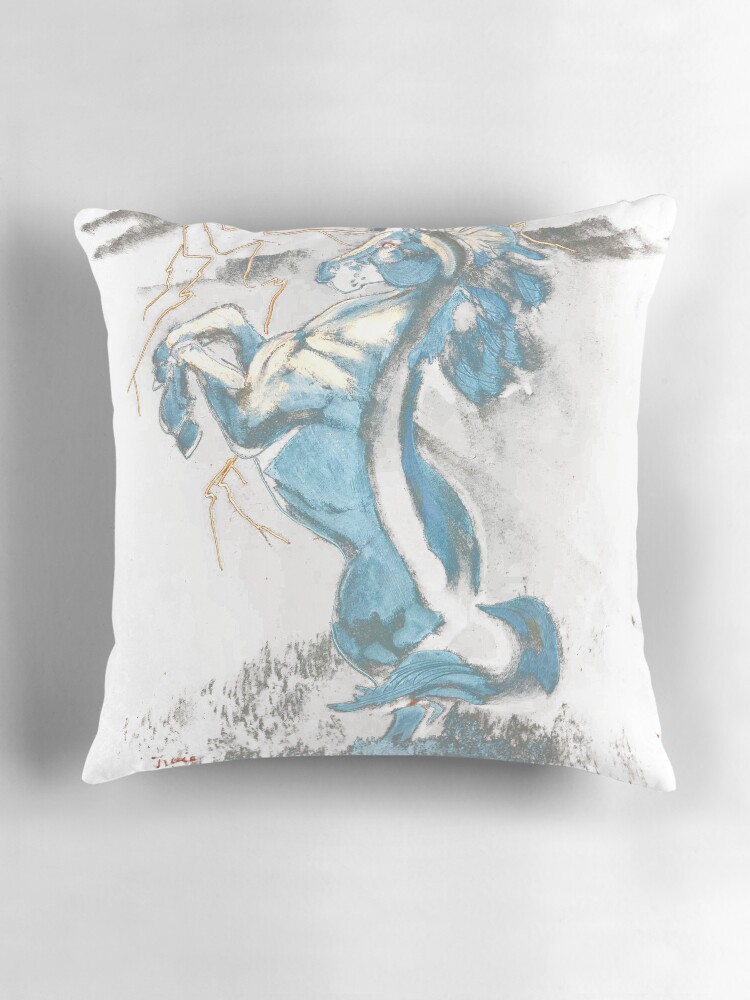 Velvet Electric Unicorn Painting Pillow