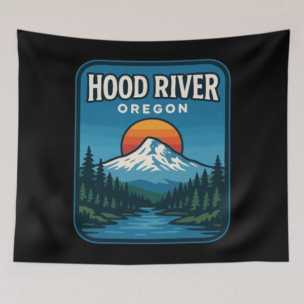 Item preview, Hood River Oregon Retro Travel designed and sold by TomFrontierArt.