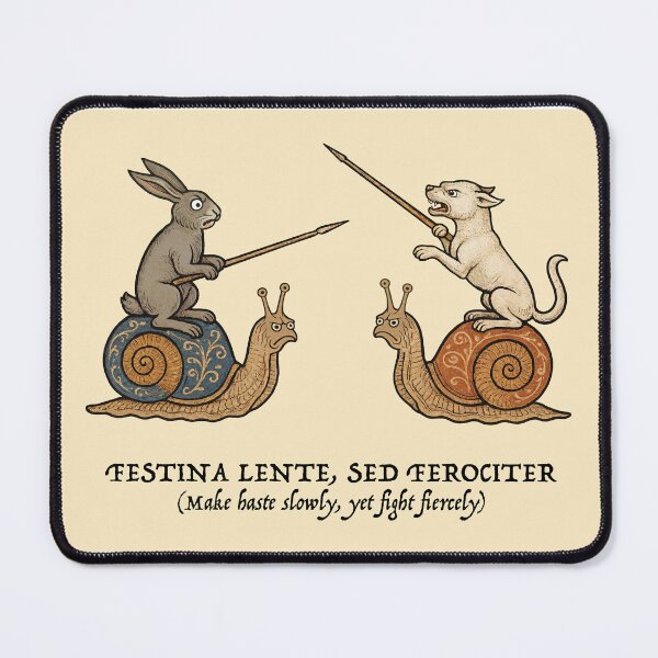 Item preview, Medieval Meme: Killer Bunny, Hound and Snails designed and sold by ebrawne.