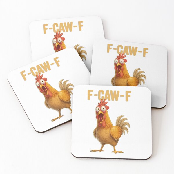 Item preview, F-CAW-F Chicken Meme – Funny Angry Hen Design designed and sold by Trendy Art.