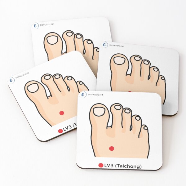 Item preview, LV3 – Taichong ("Great Rushing") Acupressure Point Chart designed and sold by Epoch-Lasers.