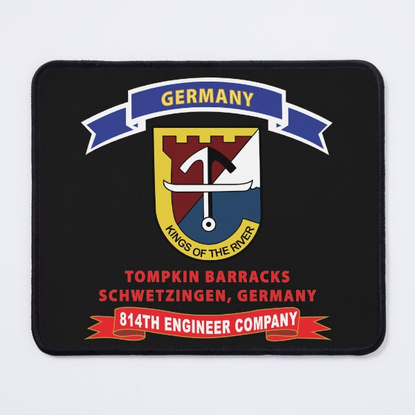 Item preview, Army - 814th Engineer Company - Schwetzingen, Germany Tab- Ribbon, Tompkins Barracks X 300 designed and sold by Military Insignia Products.