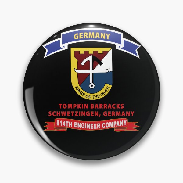 Item preview, Army - 814th Engineer Company - Schwetzingen, Germany Tab- Ribbon, Tompkins Barracks X 300 designed and sold by Military Insignia Products.