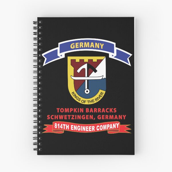 Item preview, Army - 814th Engineer Company - Schwetzingen, Germany Tab- Ribbon, Tompkins Barracks X 300 designed and sold by Military Insignia Products.