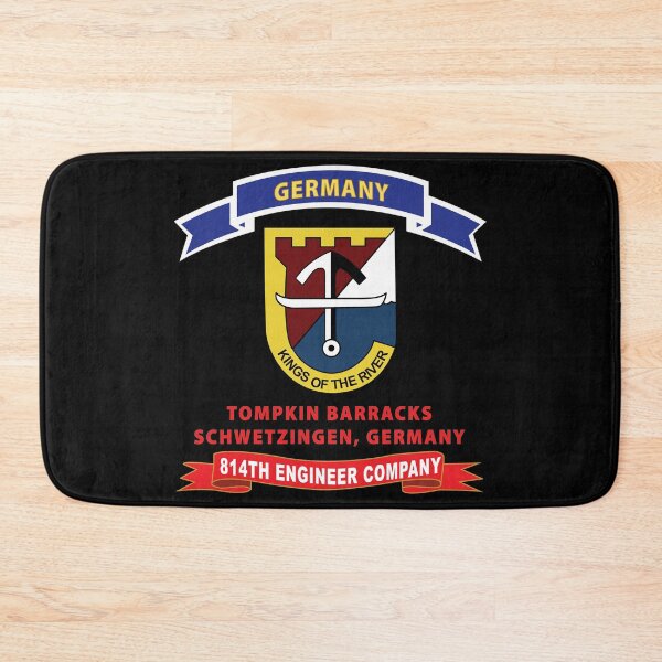 Item preview, Army - 814th Engineer Company - Schwetzingen, Germany Tab- Ribbon, Tompkins Barracks X 300 designed and sold by Military Insignia Products.