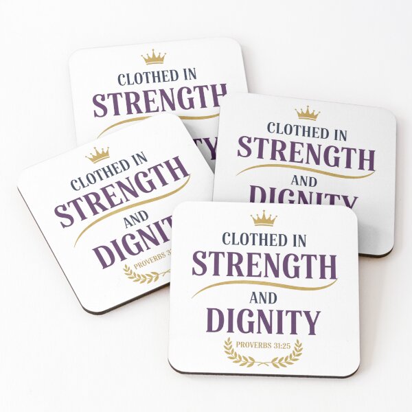 Item preview, Proverbs 31:25 Clothed in Strength and Dignity Typography. designed and sold by loveandlightrb.