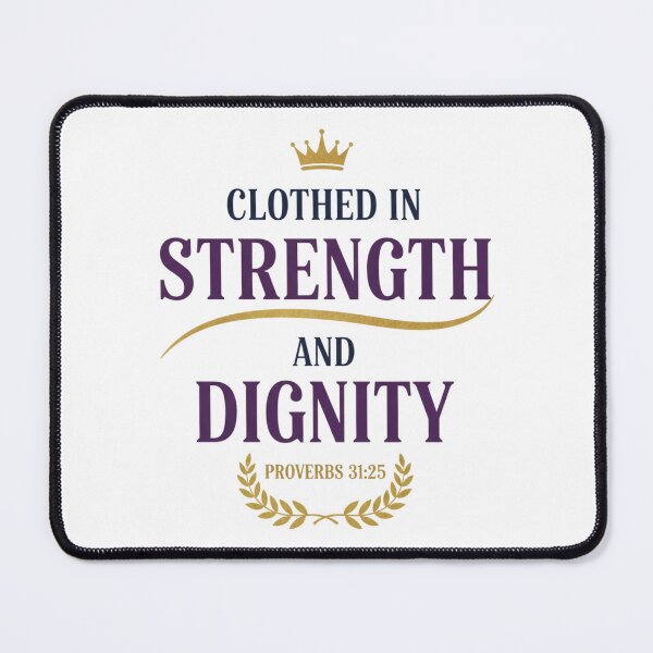 Item preview, Proverbs 31:25 Clothed in Strength and Dignity Typography. designed and sold by loveandlightrb.