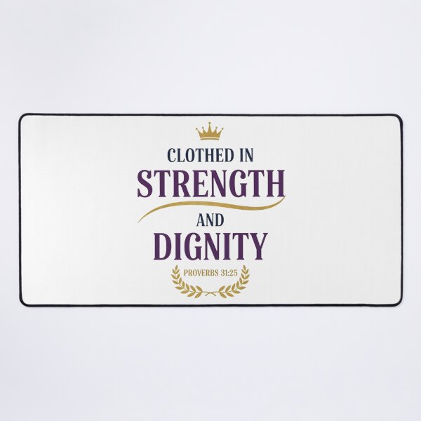 Item preview, Proverbs 31:25 Clothed in Strength and Dignity Typography. designed and sold by loveandlightrb.