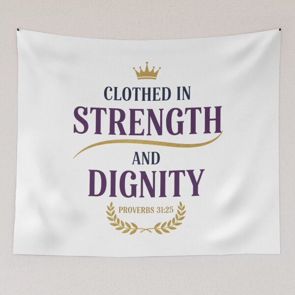 Item preview, Proverbs 31:25 Clothed in Strength and Dignity Typography. designed and sold by loveandlightrb.